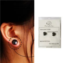 1 пара магнитных сережек для похудения, магнитные ювелирные изделия для здоровья, акупунктурные серьги, магнитная терапия#95071