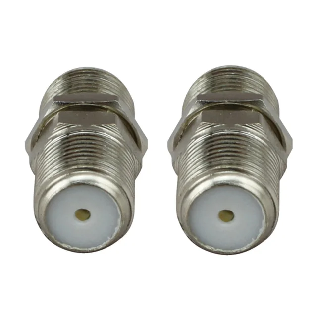 2PCS Aluminium Alloy Joiner Barrels Connector F Plug Coupler Adapter 4