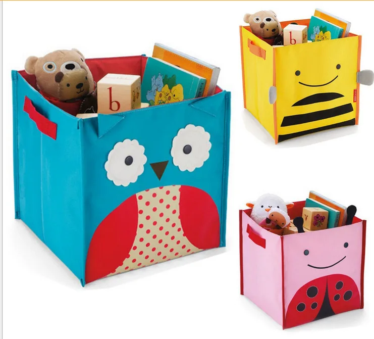 Free shipping cute animal design baby Children's toys folding storage