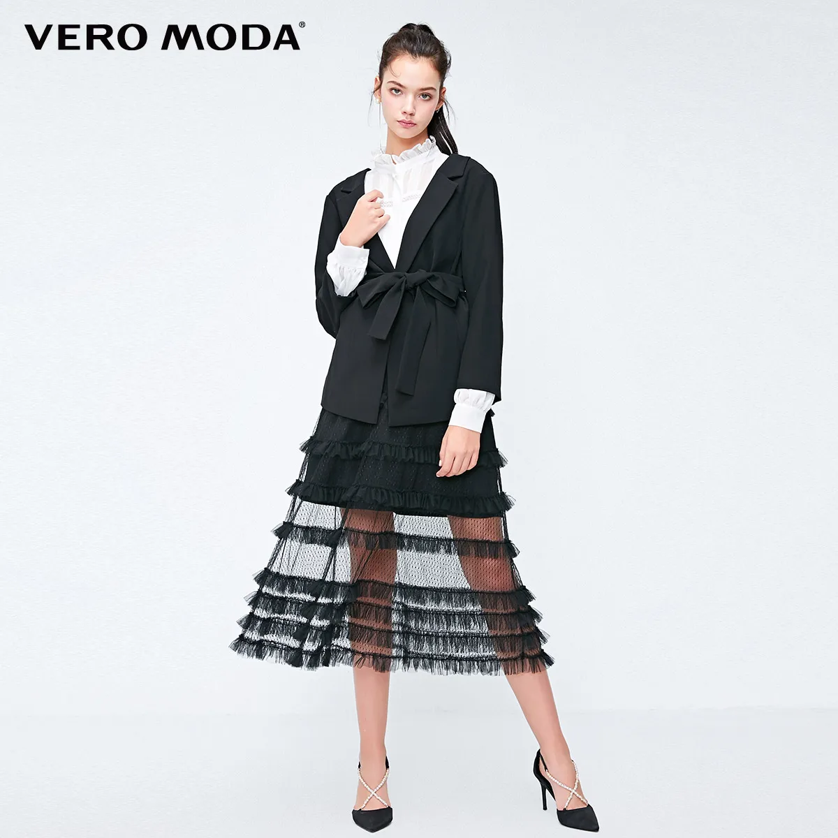 Vero Moda кружевной блейзер с открытой спиной | 318308517