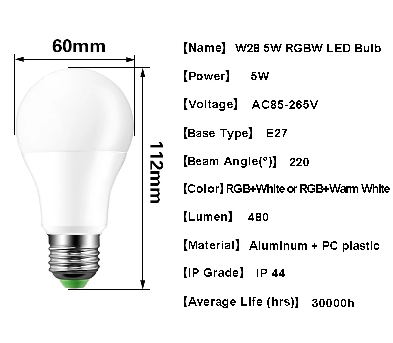 Светодиодный светильник, AC85-265V, E27, RGB, светодиодный, 3 Вт, 5 Вт, 10 Вт, RGBW, затемненный, светодиодный, умный свет, несколько цветов, с пультом дистанционного управления, светодиодный, освещение