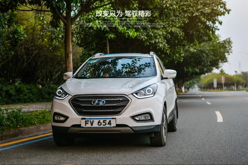 Стайлинг автомобиля фары для hyundai IX35 10-13 светодиодный фонарь для IX35 светодиодный фонарь дневного света светодиодный DRL биксеноновый HID