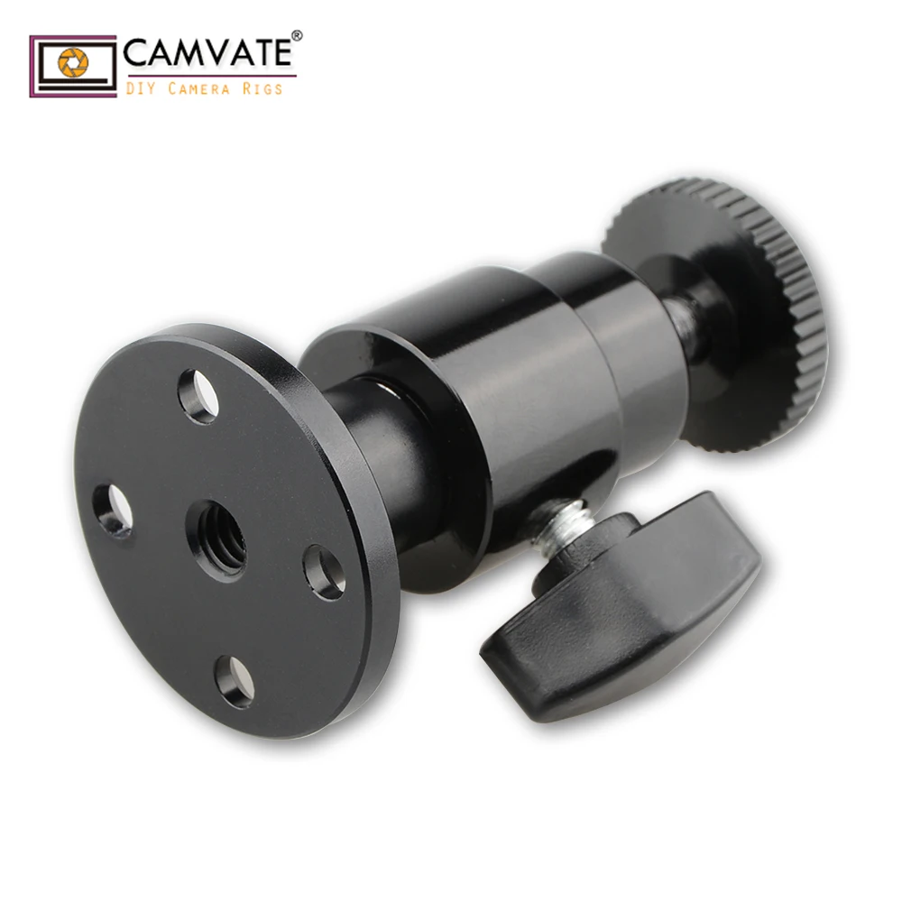 

CAMVATE 1/4"-20 Mini Ball Head Wall Ceiling Mount for Monitor CCTV DVR Home Installation Surveillance System C1180 camera