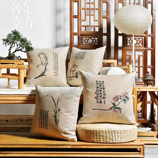 18 Rustic Style Decorative Throw Pillows Flower High Quality Embroidery Cushions Home Decoration 18 Rustic Style Decorative Throw Pillows Flower High Quality Embroidery Cushions Home Decoration