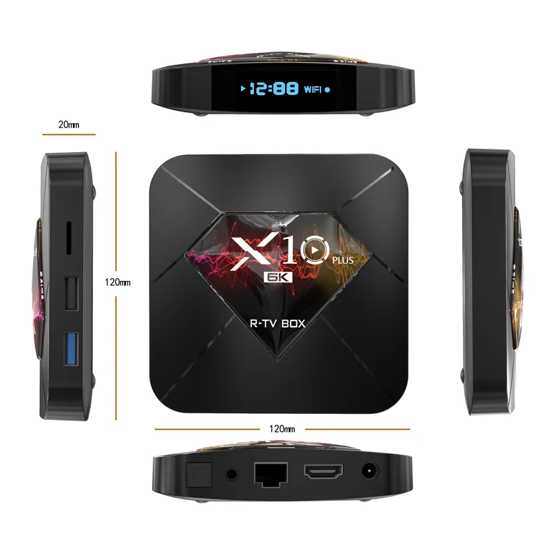 XGODY 6K ТВ приставка X10 Plus Android 9,0 Allwinner H6 Четырехъядерный 4 ГБ 32 ГБ 64 Гб 2,4 ГГц WiFi USB 3,0 6 к H.265 Смарт ТВ приставка медиаплеер