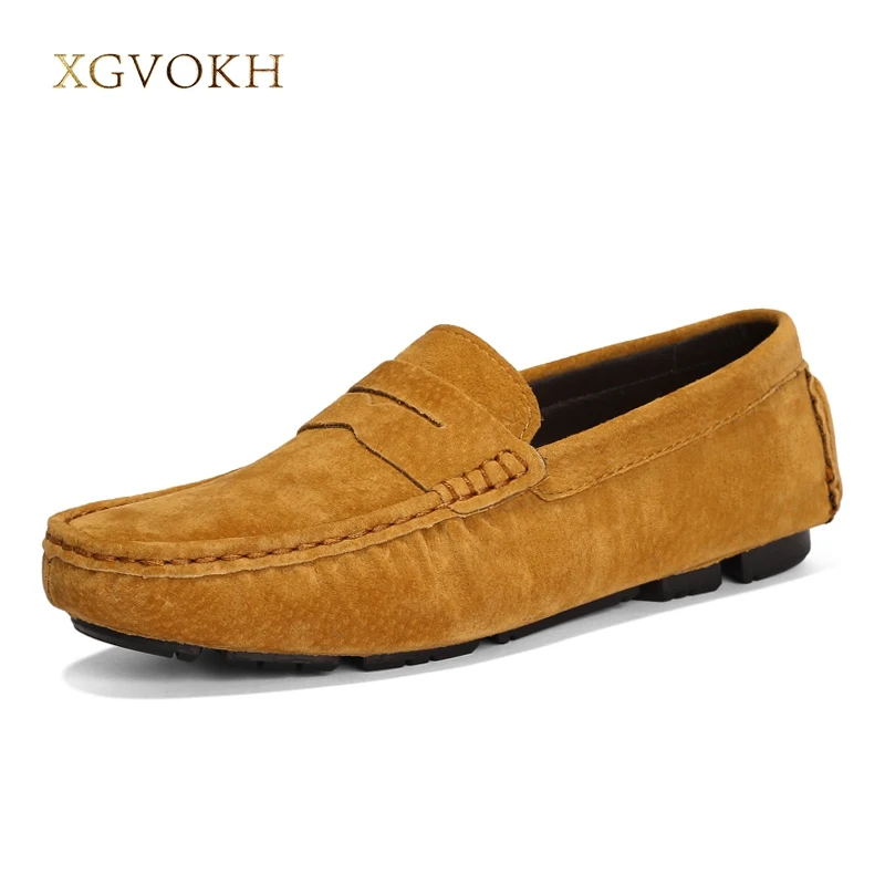 jaune Bateau Sur La Chaussures Des En Taille Top gris Qualité Daim Mocassins Cuir Mâle bleu Appartements Mode Plus Hommes Penny Mocassin Noir Marine Glissement a1F8qKx