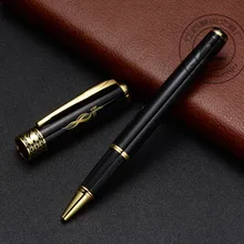 Черная и золотистая металлическая гелевая ручка, нейтральная ручка, лучше, чем ручки parker, офисные и школьные принадлежности, канцелярские товары, подарок