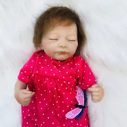 46 см bebe Кукла reborn baby doll для ручной работы Силиконовая очаровательны младенец получивший новую жизнь Bonecas Девочка Малыш l .. l menina de