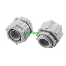 Серый пластик водонепроницаемый кабельный сальник разъем 2 шт Yjsuj