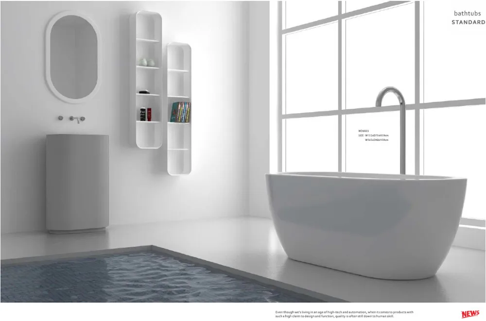 CUPC сертификат отдельно стоящая акриловая ванна из акрила+ составная Плита ABS Ванна WD002