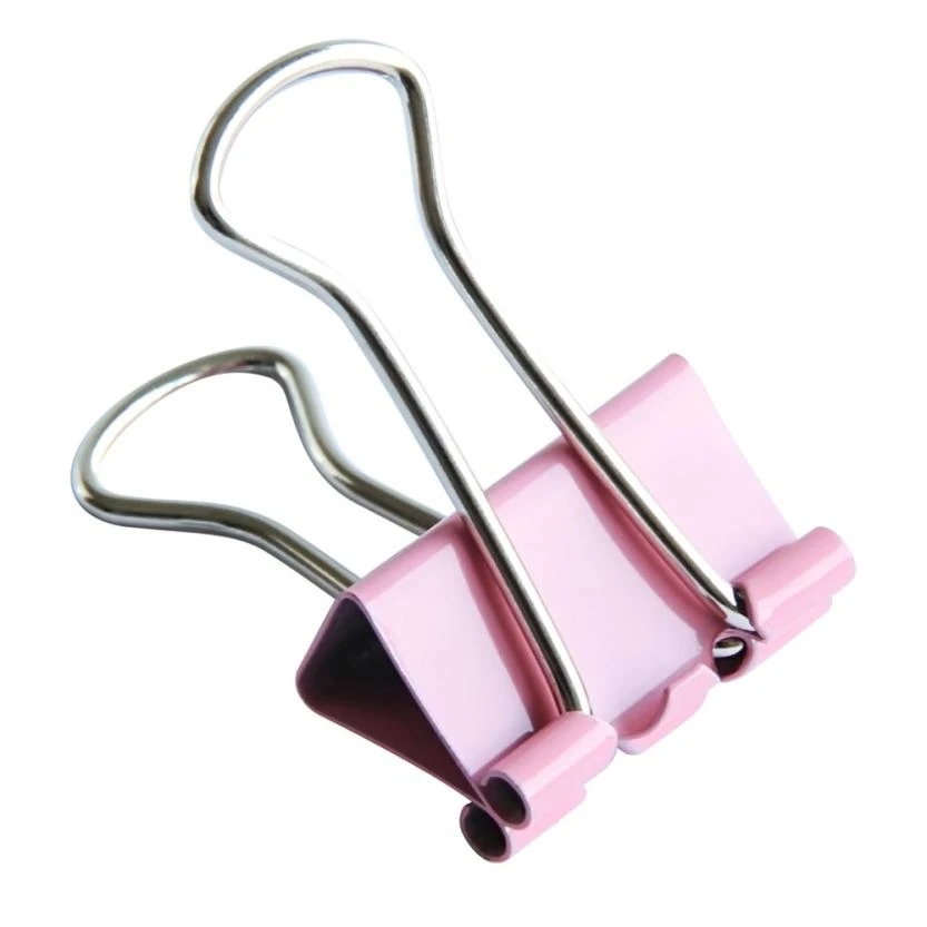 60Pcs 15mm Colorful Metal Binder Clips File Paper Clip Holder Office Suppl ua