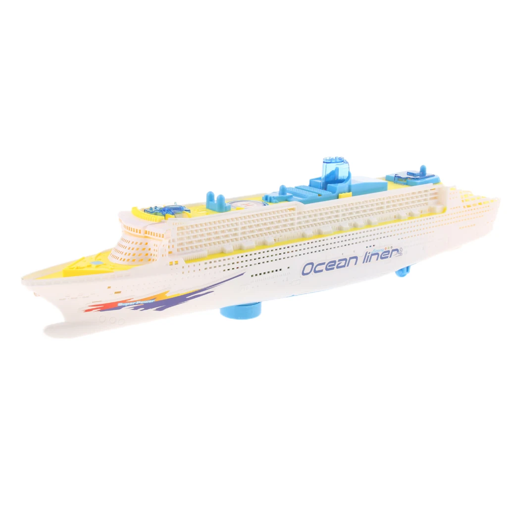 Electric Ocean Liner Cruise Boat Ship Toy Flashing LED Lights & Sound Kids Children Gift