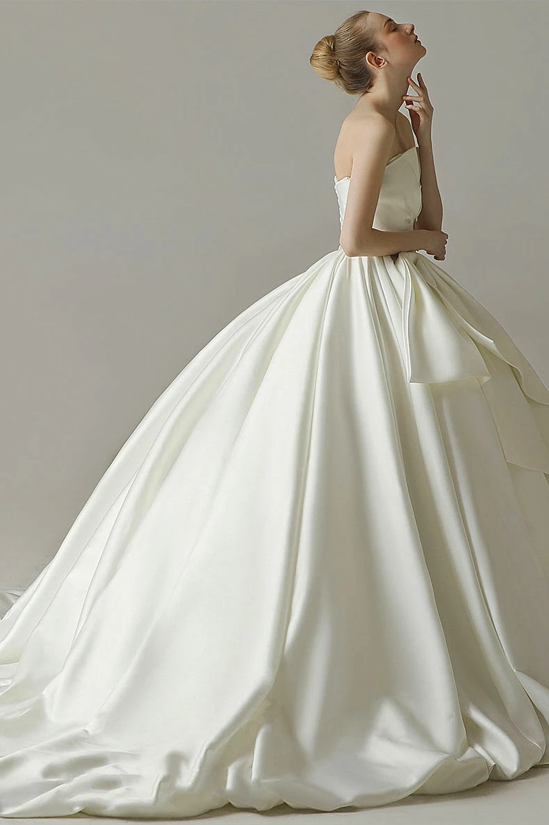 Атласное платье в стиле ретро; Vestido De Noiva; коллекция года; свадебное платье принцессы со сном для невесты; платье до пола; Robe De Mariee
