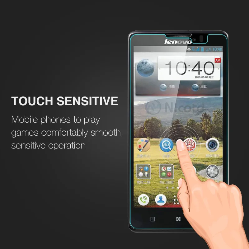 For Lenovo P780 P 780 Screen Protector 2.5D 9h Original Anti-shock 9H Tempered Glass Safety Protective Film pelicula de vidro (2)