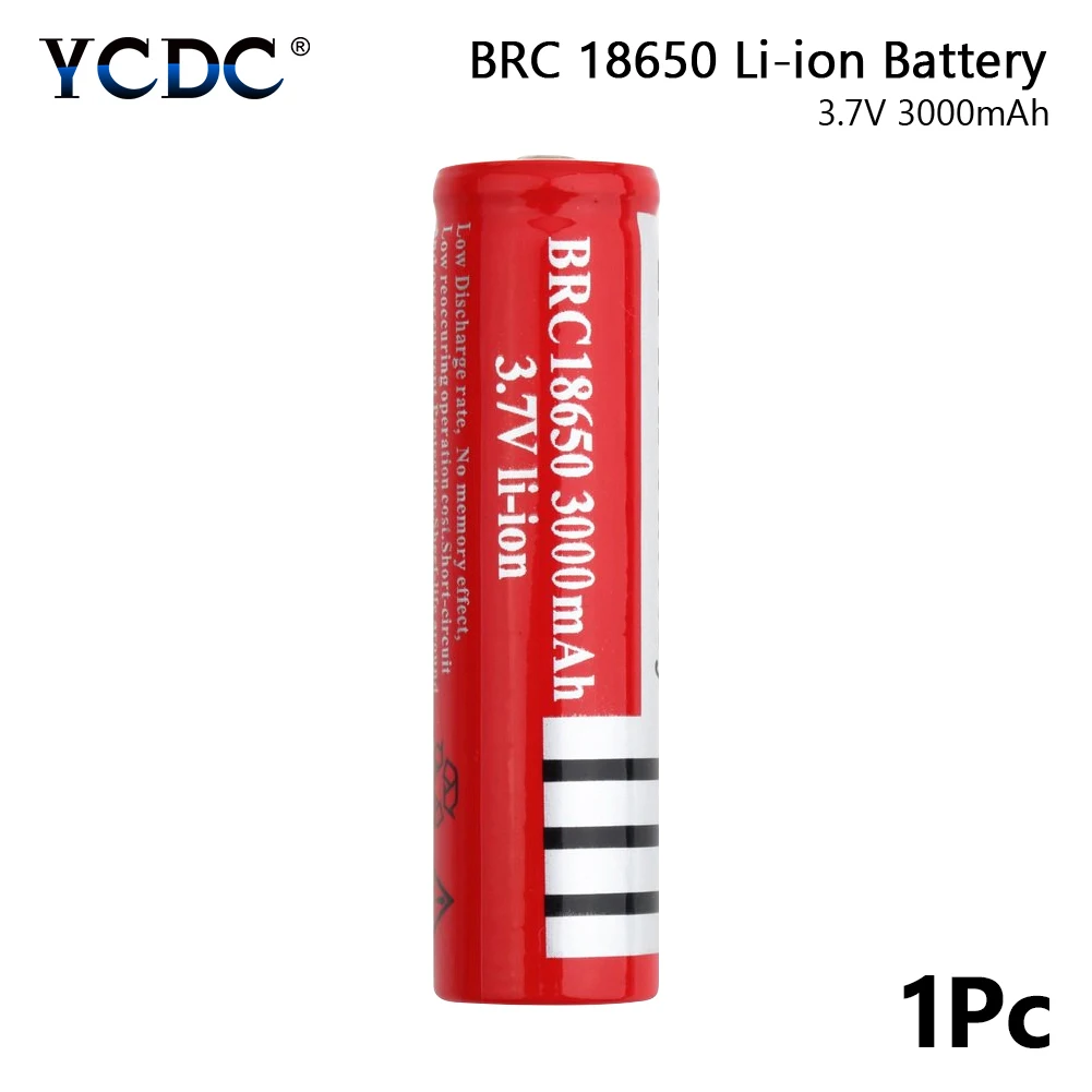 Аккумуляторная батарея BRC 18650 3,7 V 3000mAh перезаряжаемый аккумулятор для электронных сигарет - Цвет: 1 Pc