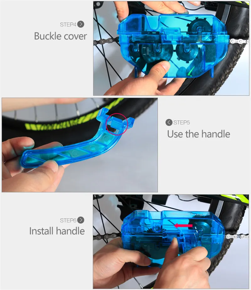 Best SAHOO New Bicycle Chain Cleaner Bike Clean Machine Brushes Mountain Road Bike Cycling Cleaning Kit Outdoor Sports Wash Tools 12