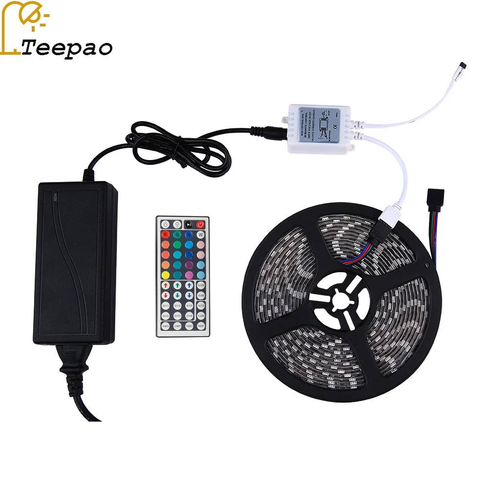 Led Strip Lights Kit Oxoqo Tape Light Smd 5050 Rgb 300 Leds Flexible Rope Ip65 Water-resistant Color Changing | Лампы и освещение
