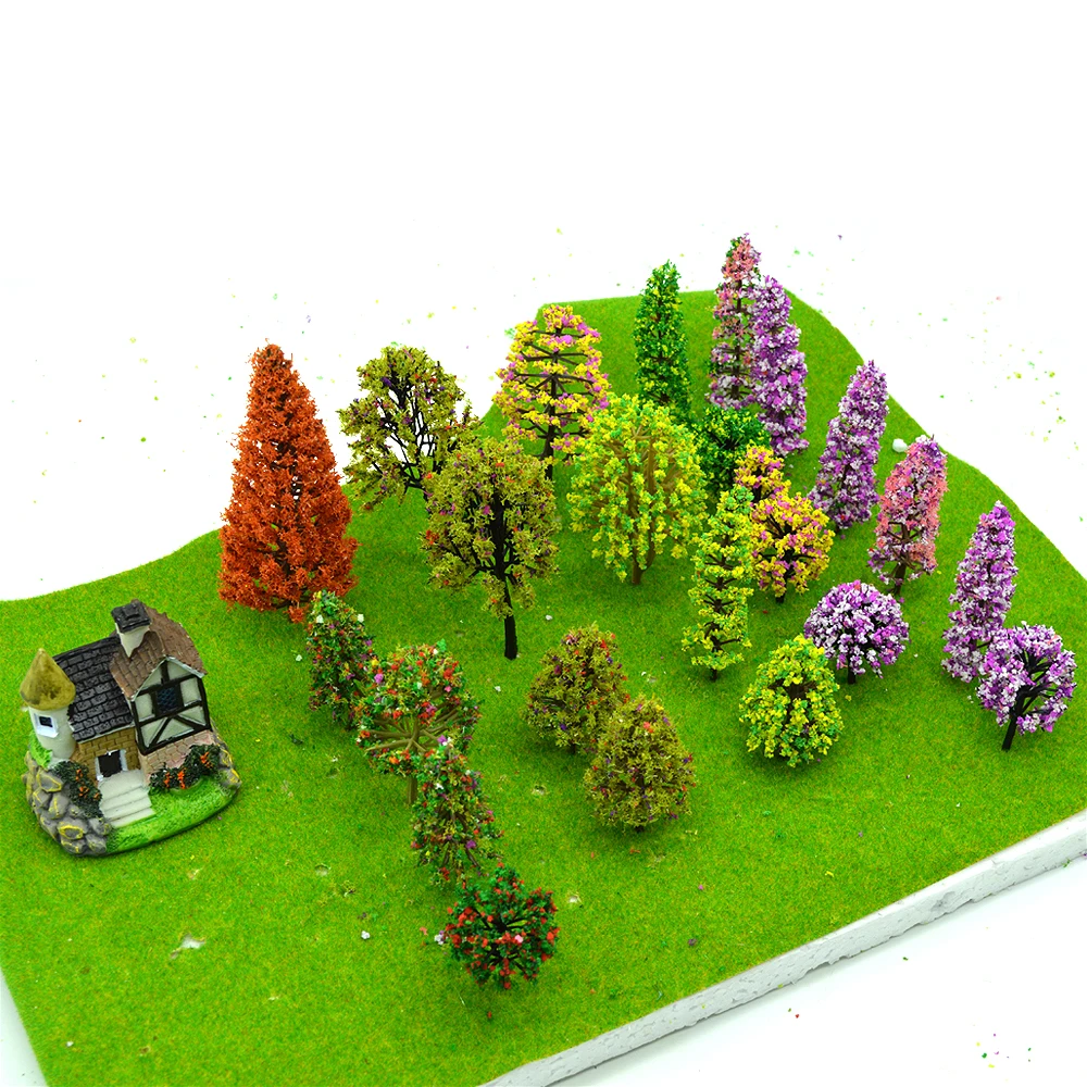 3 10 см Модель Деревья Поезд железная дорога пейзаж красочные деревья Хо н ОО Z
