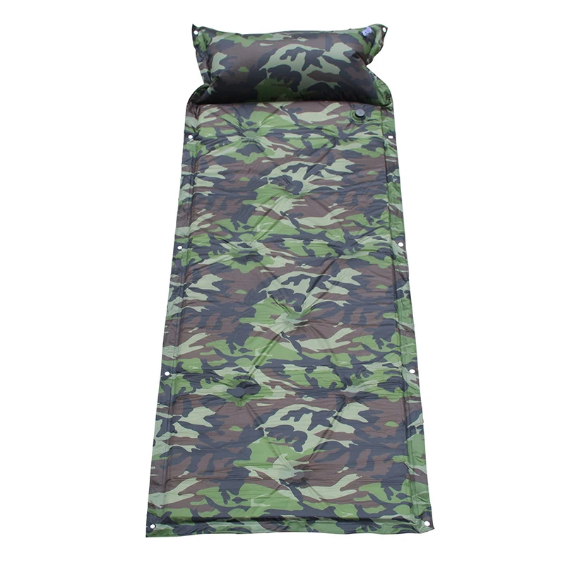 Camouflage Самонадувающийся туристический рулонный коврик/коврик для спальной кровати, надувная подушка, матрас+ сумка - Цвет: Camouflage