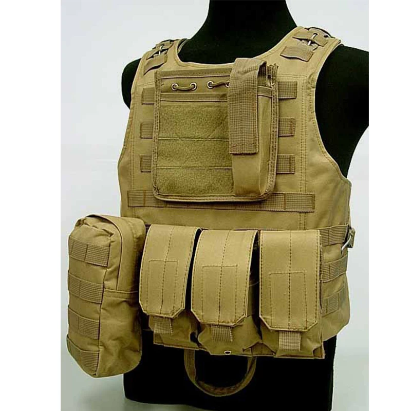 Tactical Amphibious Molle Camouflage Vest Military Combat Assault Plate