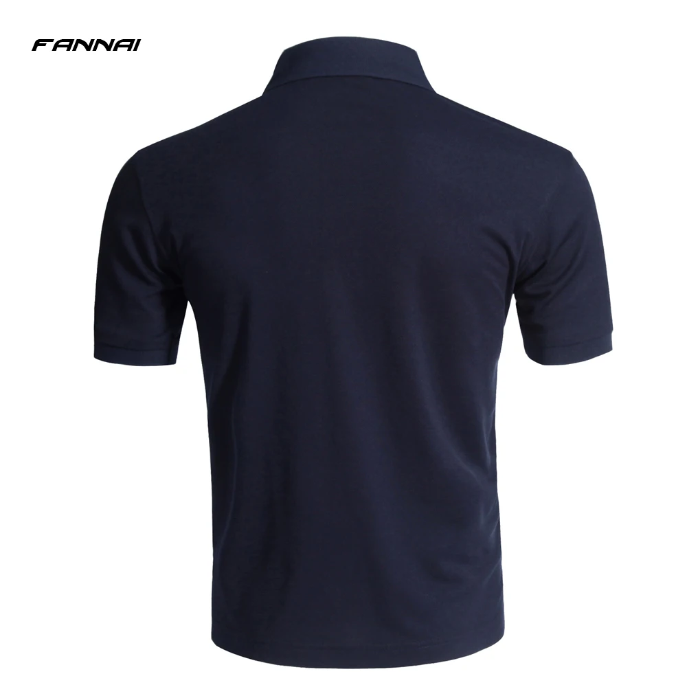 Высокое качество Camisa Polo приталенная Мужская рубашка из хлопка с отложным воротником Летняя мужская рубашка поло модная Повседневная рубашка поло