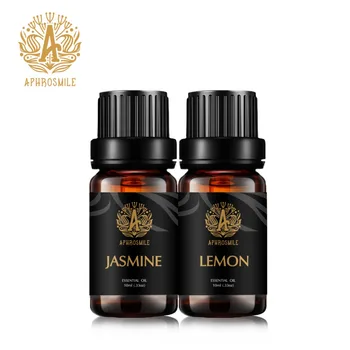 

Natural Lemon Jasmine Essential Oil Kit SPA Bath Massage Oil 10ml/Bottle Relieve Tired Improve Skin Aromatherapy Oils
