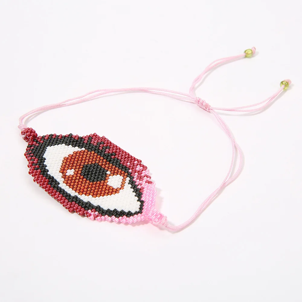 MI-B0064-S Rttooas Большой браслет Evil Eye для женщин Pulseras Delica MIYUKI бусины плетеный браслет ручной работы подарок ювелирные изделия - Окраска металла: MI-B0064-S