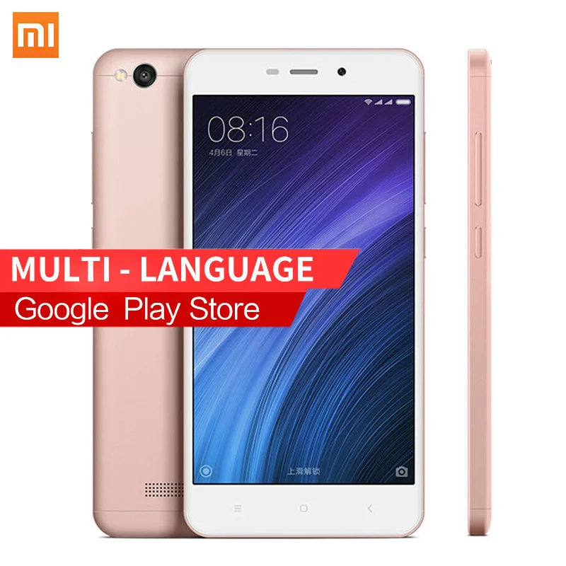 Xiaomi Redmi 4A 2 ГБ RAM 16 ГБ ROM Snapdragon 425 3120 мАч 13.0MP 5.0 Дюймов Redmi4A Мобильных Телефонов