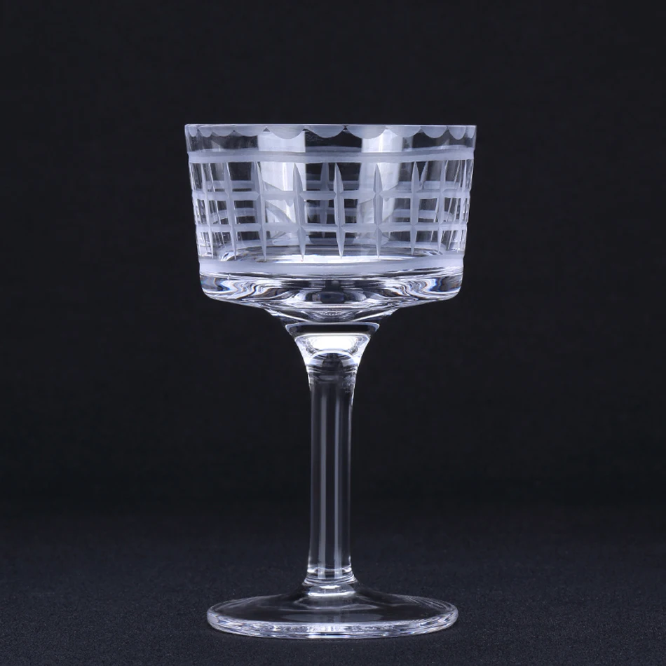 Европейский Хрустальный Стеклянный Винный Бокал Для Мартини стекло ручной работы Хрустальный резной бокал для коктейлей десертная чашка Кубок, винный бокал посуда для бара