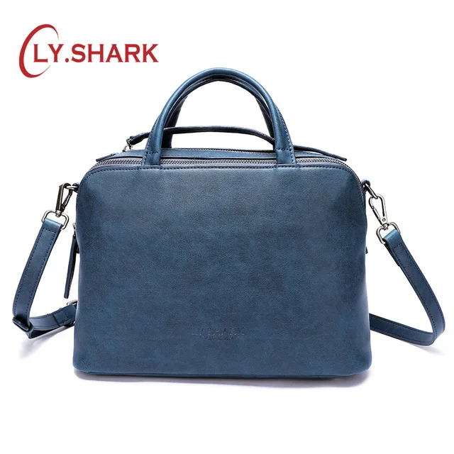 LY. Акула черная сумка женская натуральная кожа сумочка через плечо кожаная