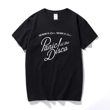 Мужская футболка с принтом музыкальной группы Panic! At The Disco, модная футболка с круглым вырезом и коротким рукавом, летняя повседневная хипстерская футболка из полиэстера