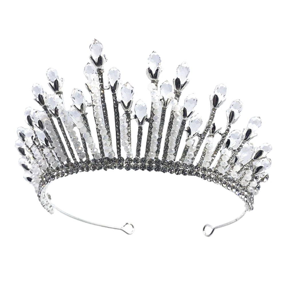 Prom Queen Crown Pageant Crowns Princess Crown Crystal Pearl Bridal