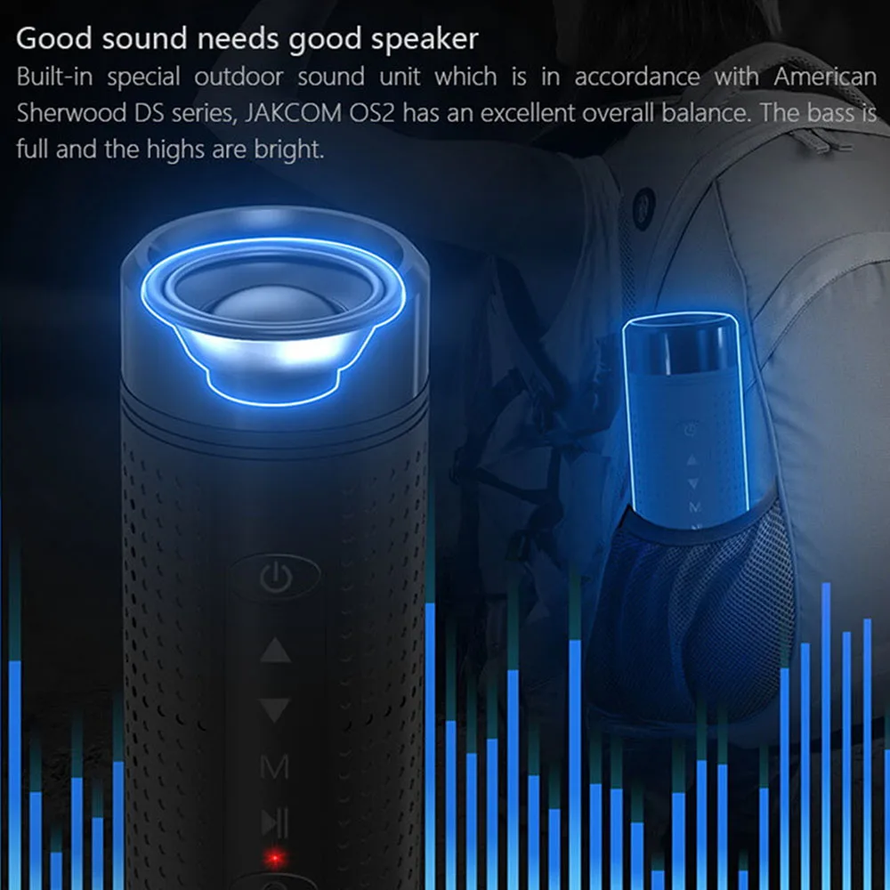 Водонепроницаемый Bluetooth динамик Jakcom OS2 внешний аккумулятор 5200 мАч велосипедный
