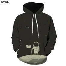 KYKU 3d Hoodies Astronaut Sweatshirts men Galaxy Space Hooded Casual Moon 3d Printed Cartoon Hoodie Print Vintage Hoody Anime