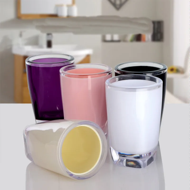 Bathroom accessories Acrylic toothbrush cupin Mugs from Home & Garden