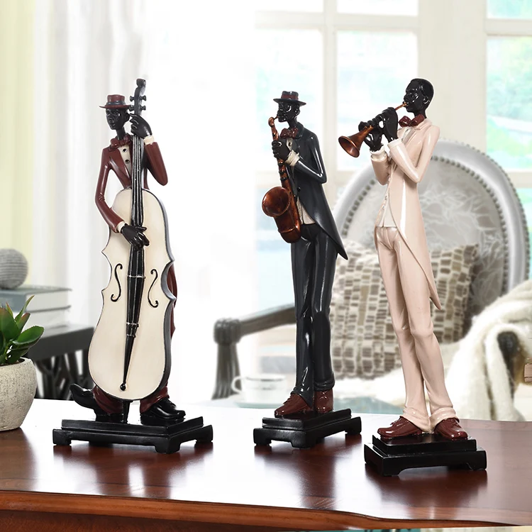 

Modern Home Decor Pull The Violin And Blow The Lexus To Blow The Horn Combination Band Character Statues Decor Home Sculpture