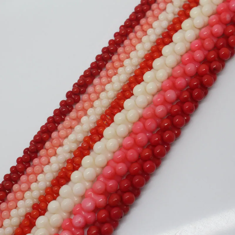 

Mini.order is $7!3x6,5x9mm Red,White,Pink Coral Bone Loose Beads 15"