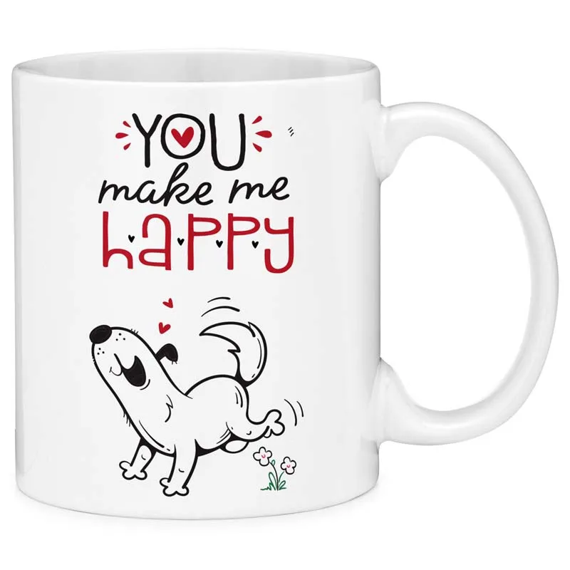 Забавная кофейная кружка с надписью You Make Me Happy Hearts чайная чашка подарок на день
