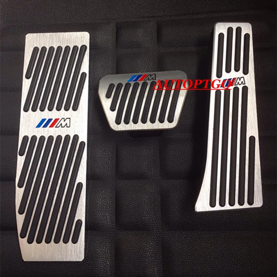 

ANTI-SKID ALUMINUM CAR FOOT PEDAL PAD COVER WITH REST PEDALS FIT GAS BRAKE FOOTREST KIT FOR BMW E46 E90 E91 E92 E93 E87 E88 1 3