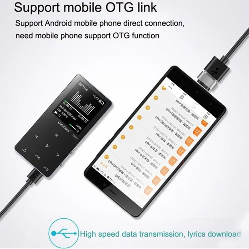 Uniscom T580 16G bluetooth MP3 музыкальный плеер встроенный динамик Портативный цифровой