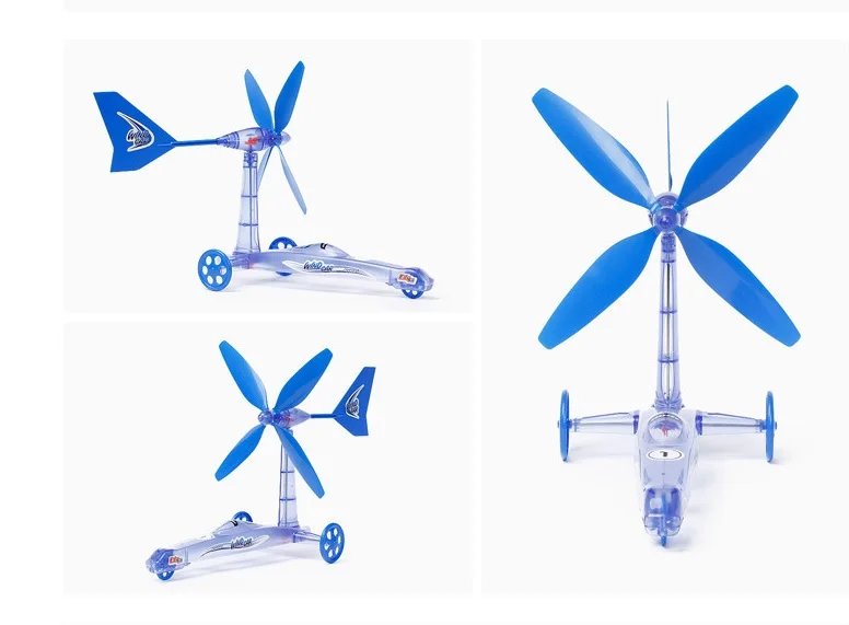 Комплект P ветросиловой автомобиль образовательный энергетический съемный ветрогенератор собранные игрушки построить свой собственный самолет