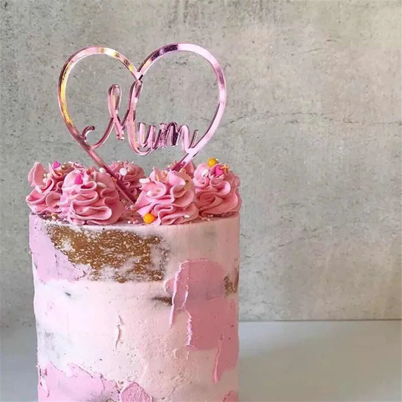 Акрил торт Топпер Счастливый День матери мама с буквенным принтом торт украшение матери День рождения декоративные материалы