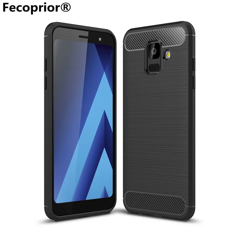 Best Fecoprior GalaxyA6 A 6 For Samsung Galaxy A6 Back Cover Carbon Fiber Thin Slim Luxury Protective Armor Phone Celulars Coque