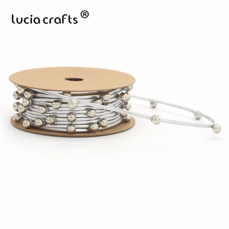 Lucia crafts 2 года/партия мм золотой/серебристый кожаный шнур Graland веревка с Бусины