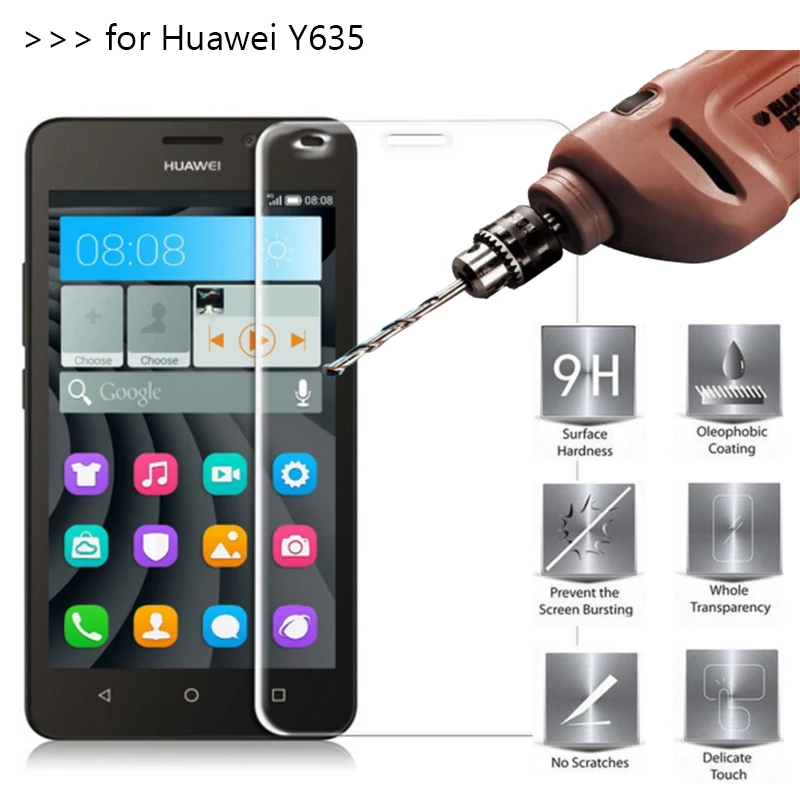 10 шт./лот Премиум закаленное Стекло для huawei Ascend Y635 Экран протектор Закаленное