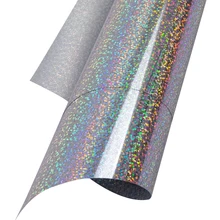 HOHOFILM 50 см* 50 см Серебристая голографическая теплопередача Винил HTV из искусственной кожи и железа-on FilmT-рубашка пленка для одежды