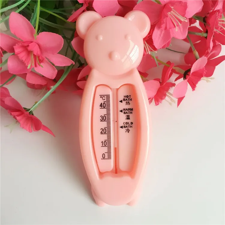 Детский термометр для воды, мультяшный плавающий милый медведь, Детский термометр для ванны, игрушка, пластиковая Ванна, датчик воды, термометр - Цвет: Pink