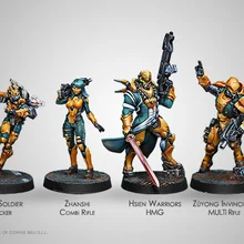[Loong Way Miniatures] Corvus Belli Infinity 0596 YU JING стартовый пакет 32 мм Металлические Миниатюрные