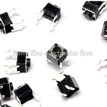 

200PCS/LOT 4.5 * 4.5 * 3.8MM Tact Switch 4 feet vertical micro / button switch