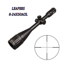 LEAPERS Jacht 6-24X50 Air рихткийкер Riflescope Verstelbare Rood en groene Dot Fiber Reticle Sight Tactische 11 мм/20 мм Rail